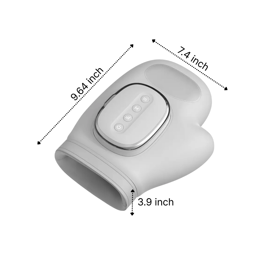Henvii 3-in-1 hand massager in use — heat, compression and massage for arthritis and carpal tunnel